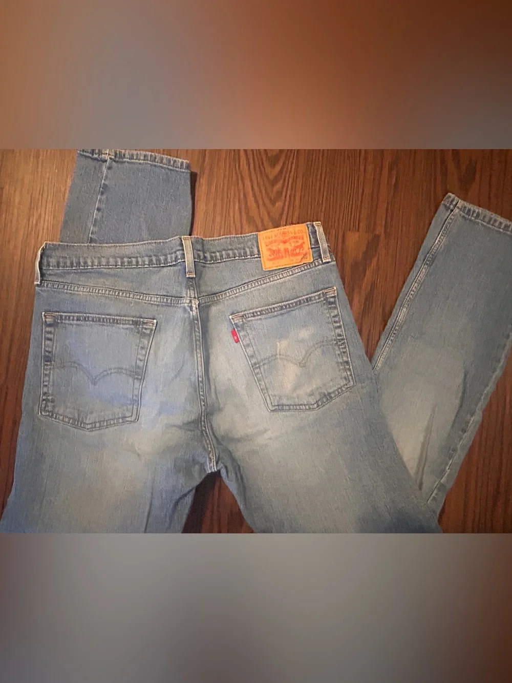 Light Blue Men's Denim Jeans - Classic Straight Fit 36 x 32